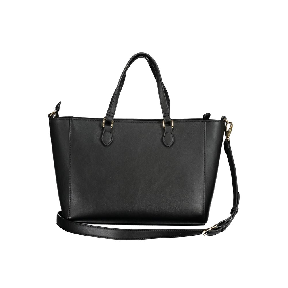 Nero Polyurethane Women's Bag with Adjustable Shoulder Strap