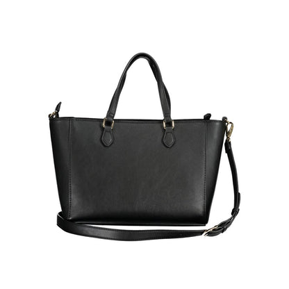 Nero Polyurethane Women's Bag with Adjustable Shoulder Strap