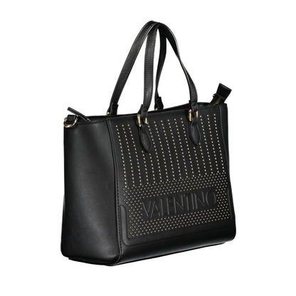 Nero Polyurethane Women's Bag with Adjustable Shoulder Strap