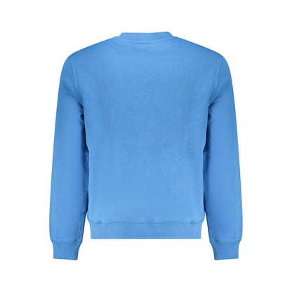 Blue Cotton Men Sweater