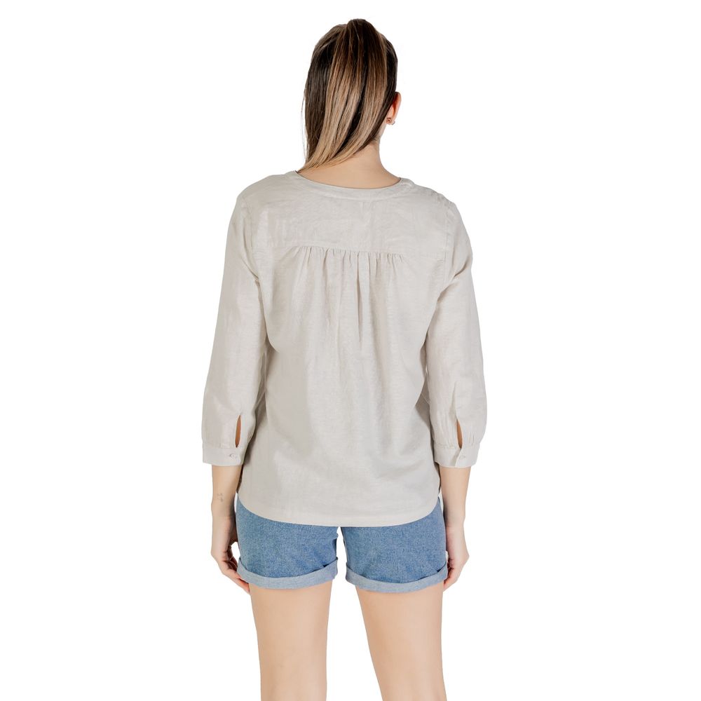 Beige Linen Blouse