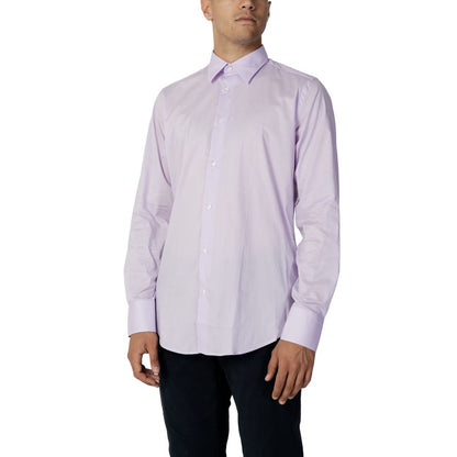 Purple Cotton Dress Shirt