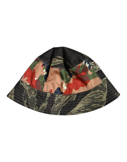 Multicolor DG Plaque Wide Brim Bucket Hat