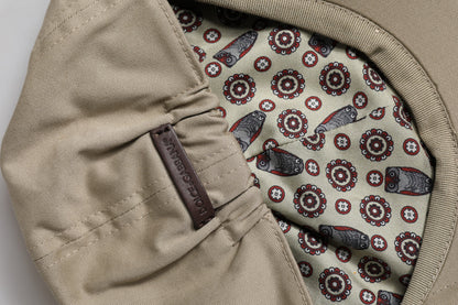 Beige Cotton Newsboy Capello Cabbie Hat