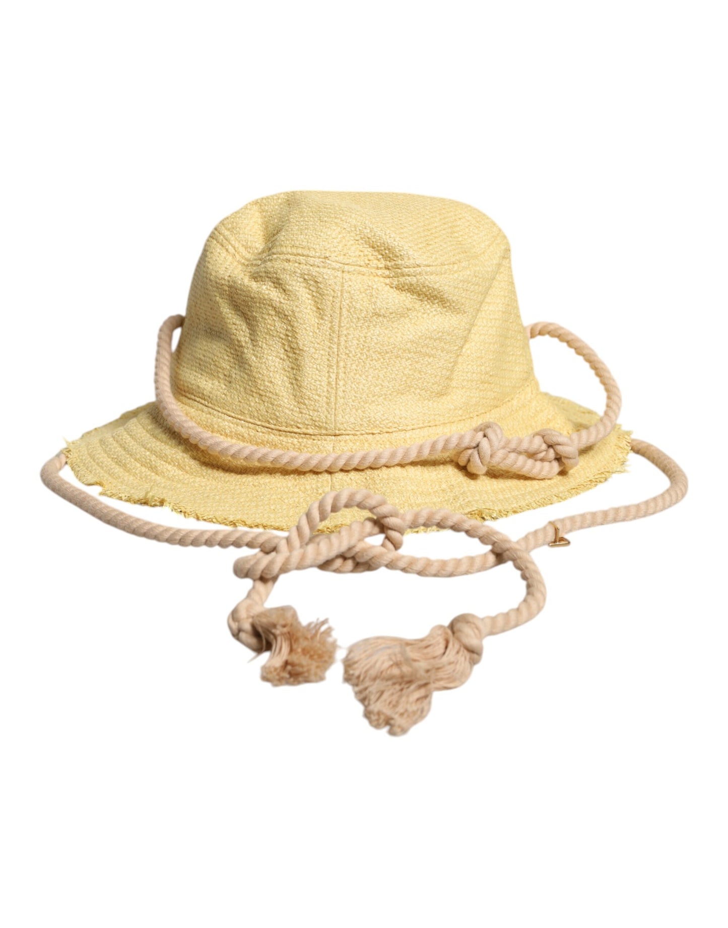 Yellow Cotton Wide Brim Bucket