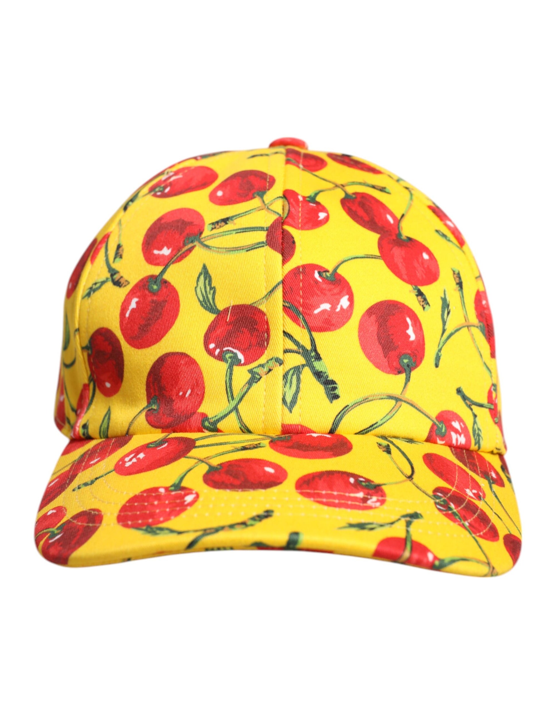 Yellow Cotton Printed 6 Panels Baseball Cap
