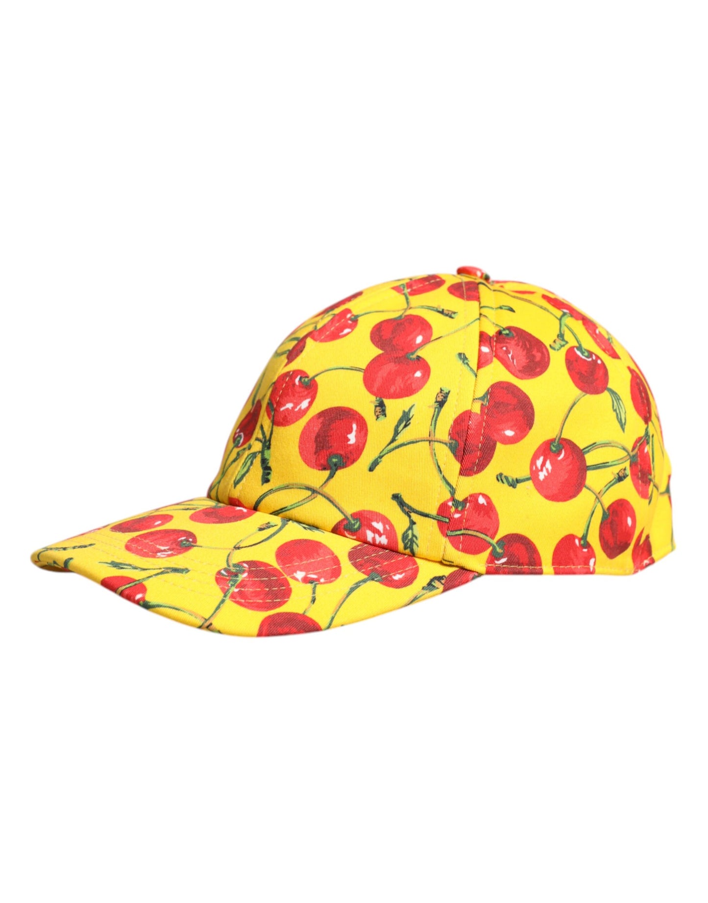 Yellow Cotton Printed 6 Panels Baseball Cap