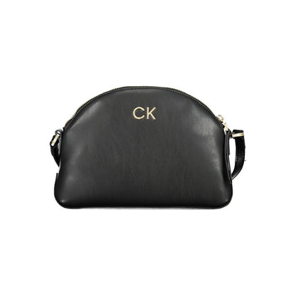Black Polyurethane Women Shoulder Bag