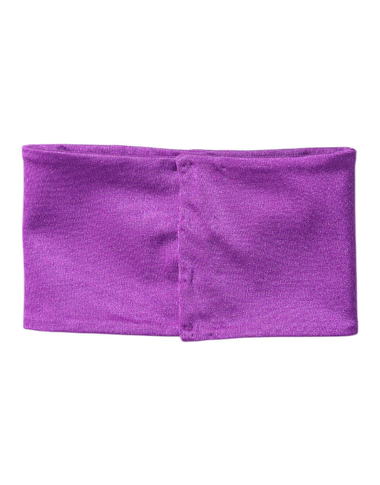 Purple Nylon Stretch Women Neck Warmer Scarf