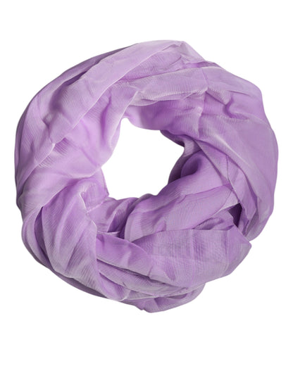 Purple Silk Rectangle Wrap Shawl Scarf