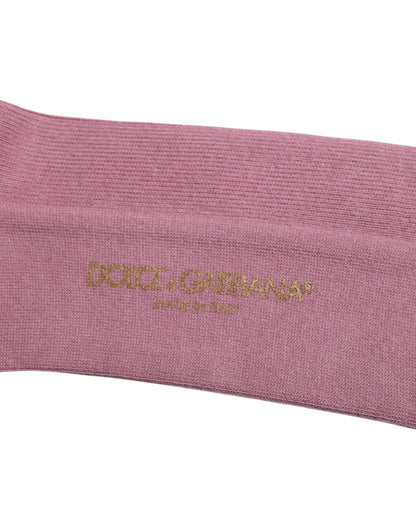 Rose Pink Cotton Over The Calf Socks