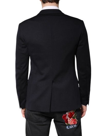 Black Wool Single Breasted Coat Suit Blazer