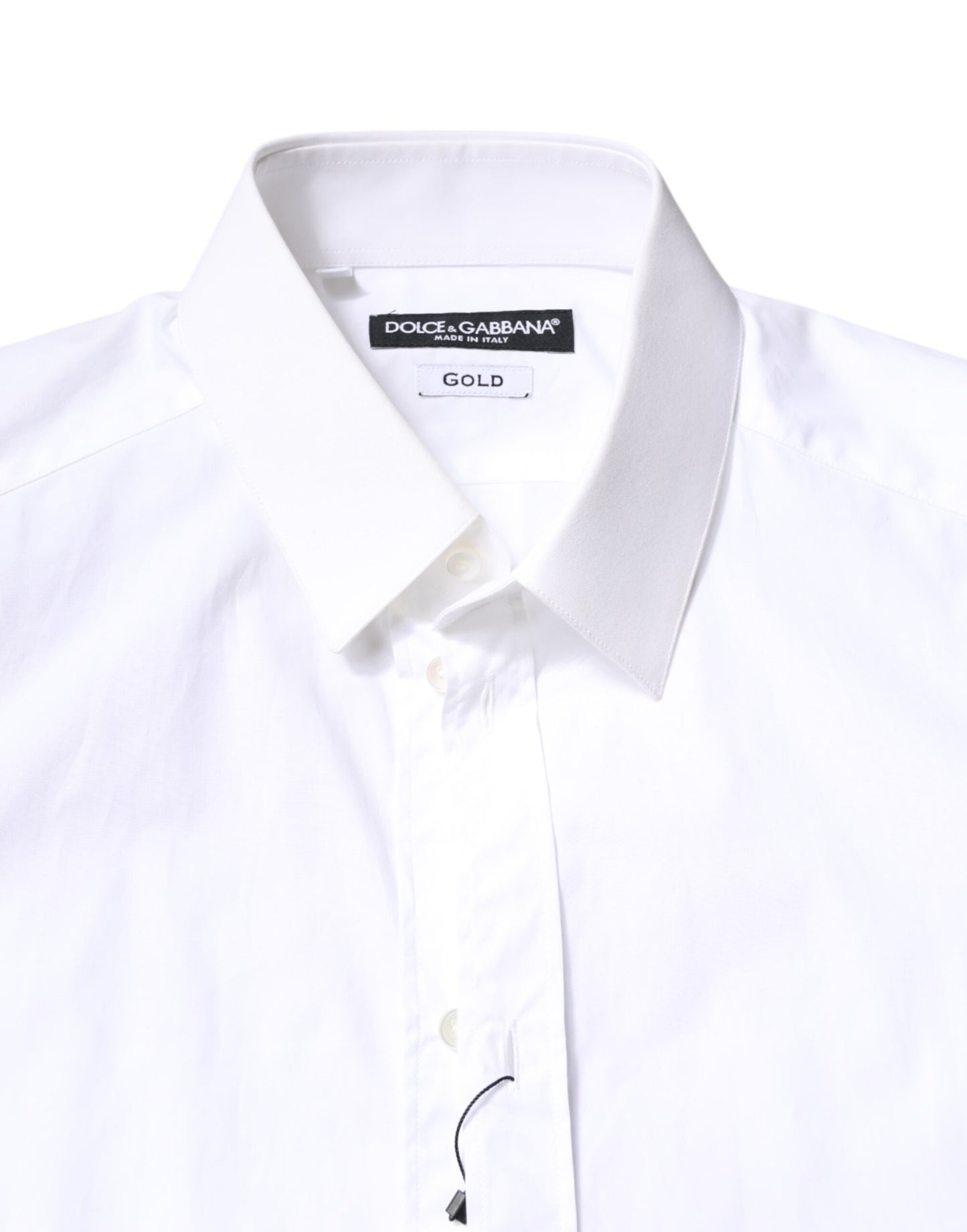White Cotton GOLD Dress Formal Collared Shirt