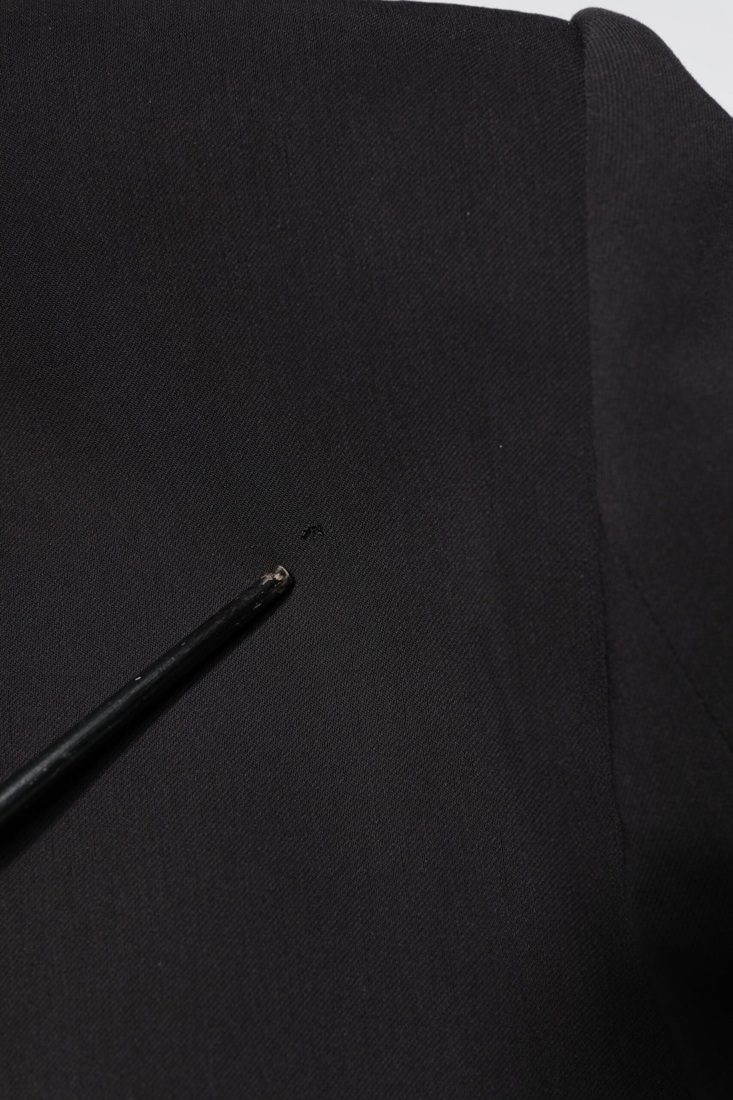 Black Cotton Single Breasted 2 Piece Suit