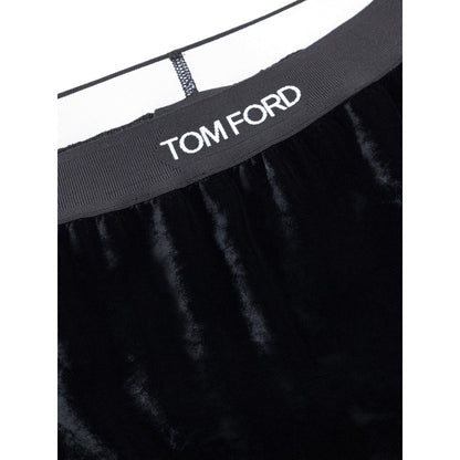 Black Viscose Mini Skirt