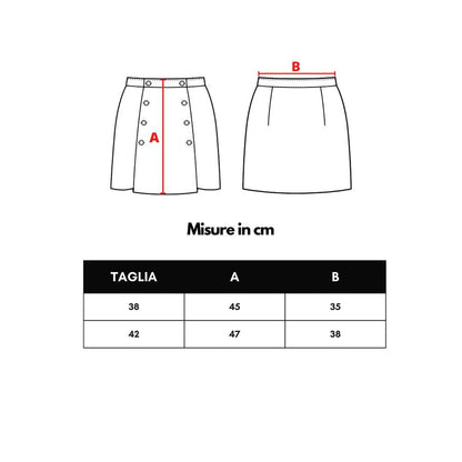 Black Viscose Mini Skirt