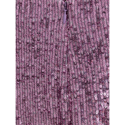 Pink Polyester Long Skirt