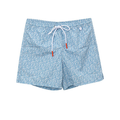 Blue Polyester Swim Shorts