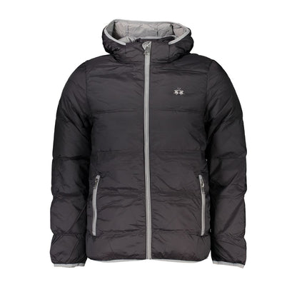 Black Polyamide Men Jacket