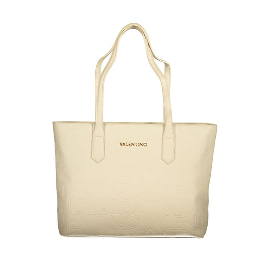 Beige Polyurethane Women's Bag