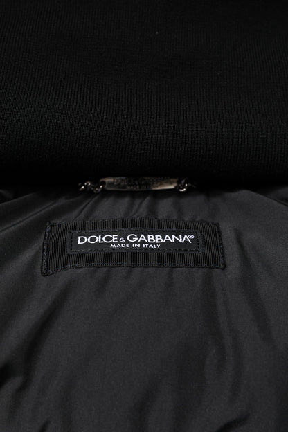 Blue Logo Full Zip Hooded Quilted Jacket