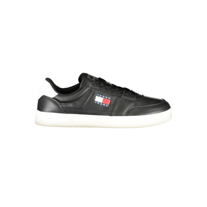 Black Leather Men Sneaker