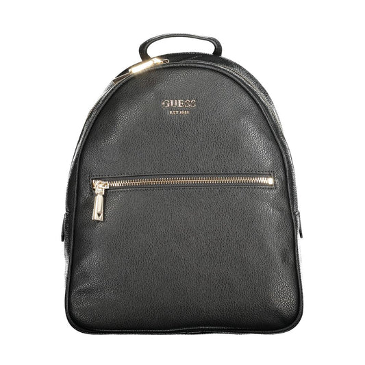 Black Polyethylene Women Backpack