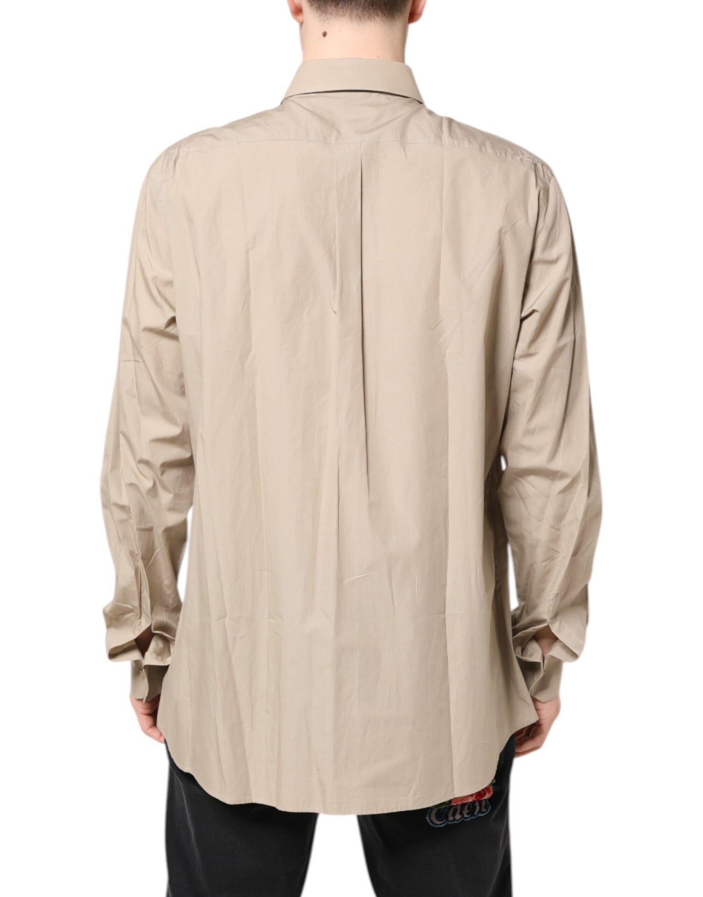 Beige Pin Up Print MARTINI Men Casual Shirt