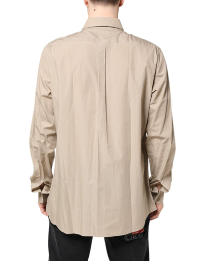 Beige Pin Up Print MARTINI Men Casual Shirt