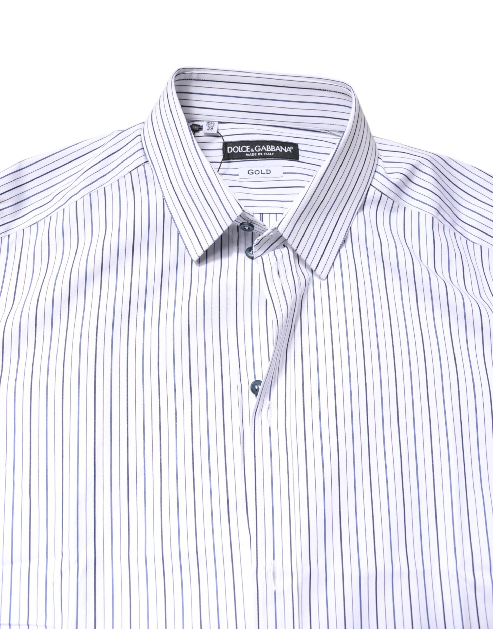 White Stripes GOLD Cotton Formal Shirt