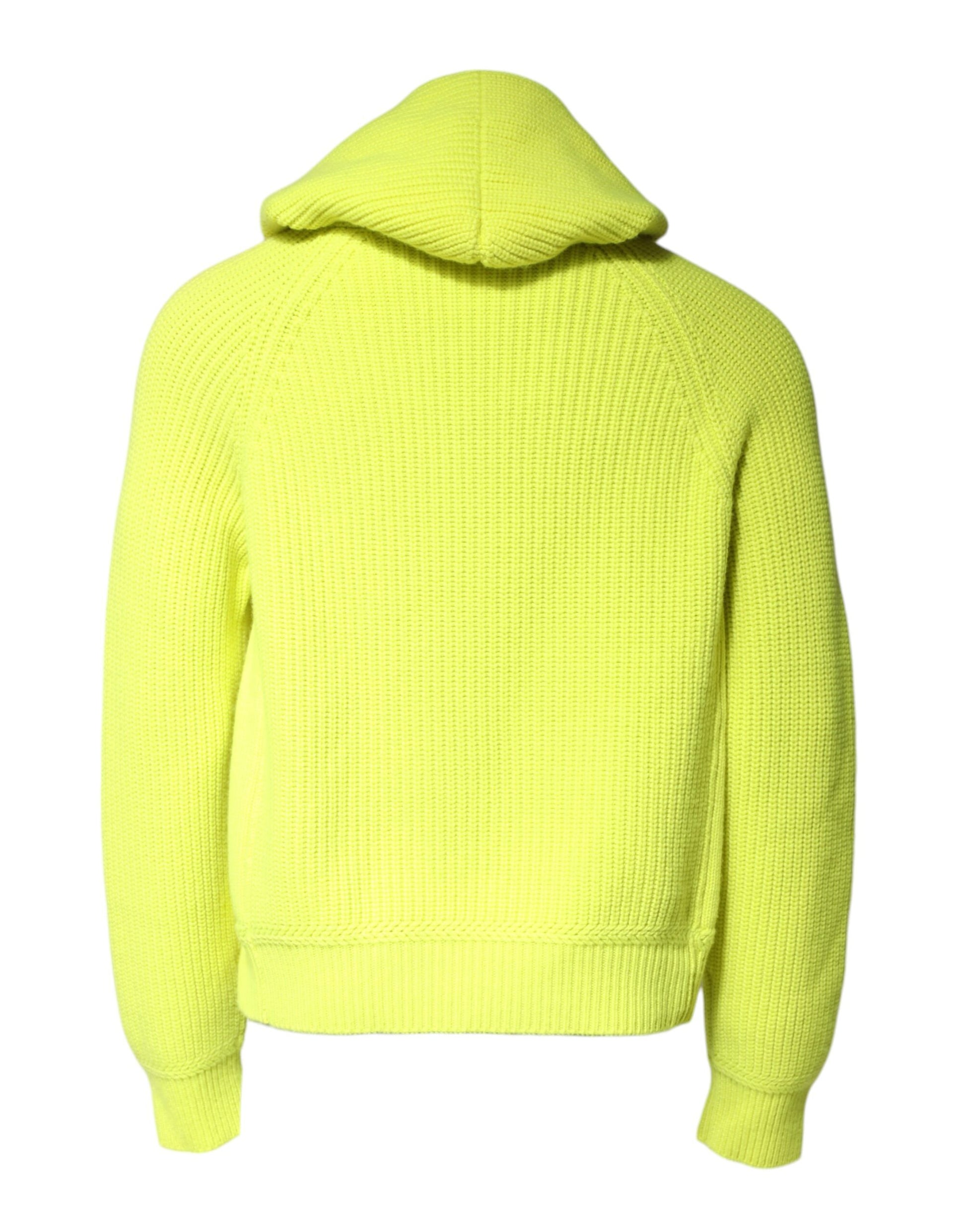 Green 69 Knit Hooded Men Pullover Sweater