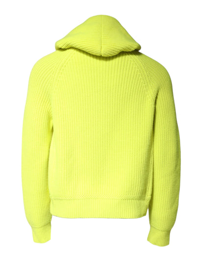 Green 69 Knit Hooded Men Pullover Sweater