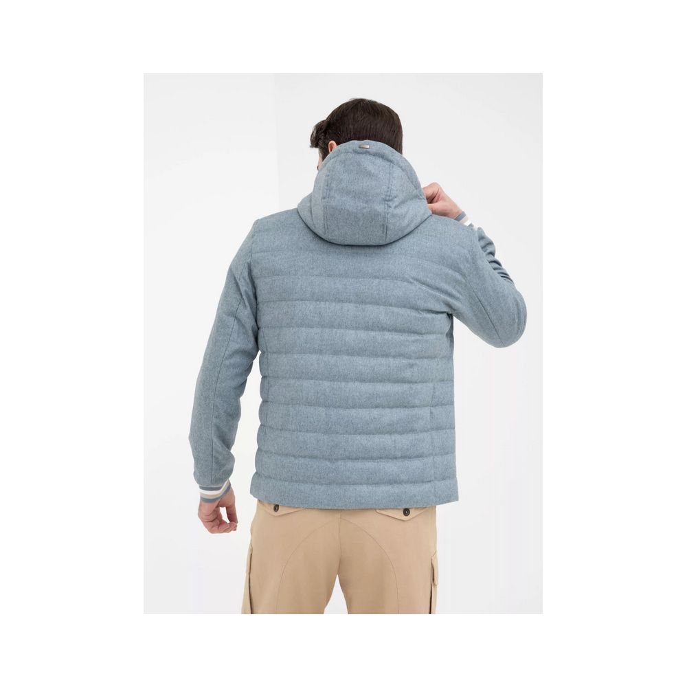 Blue Silk Men Jacket