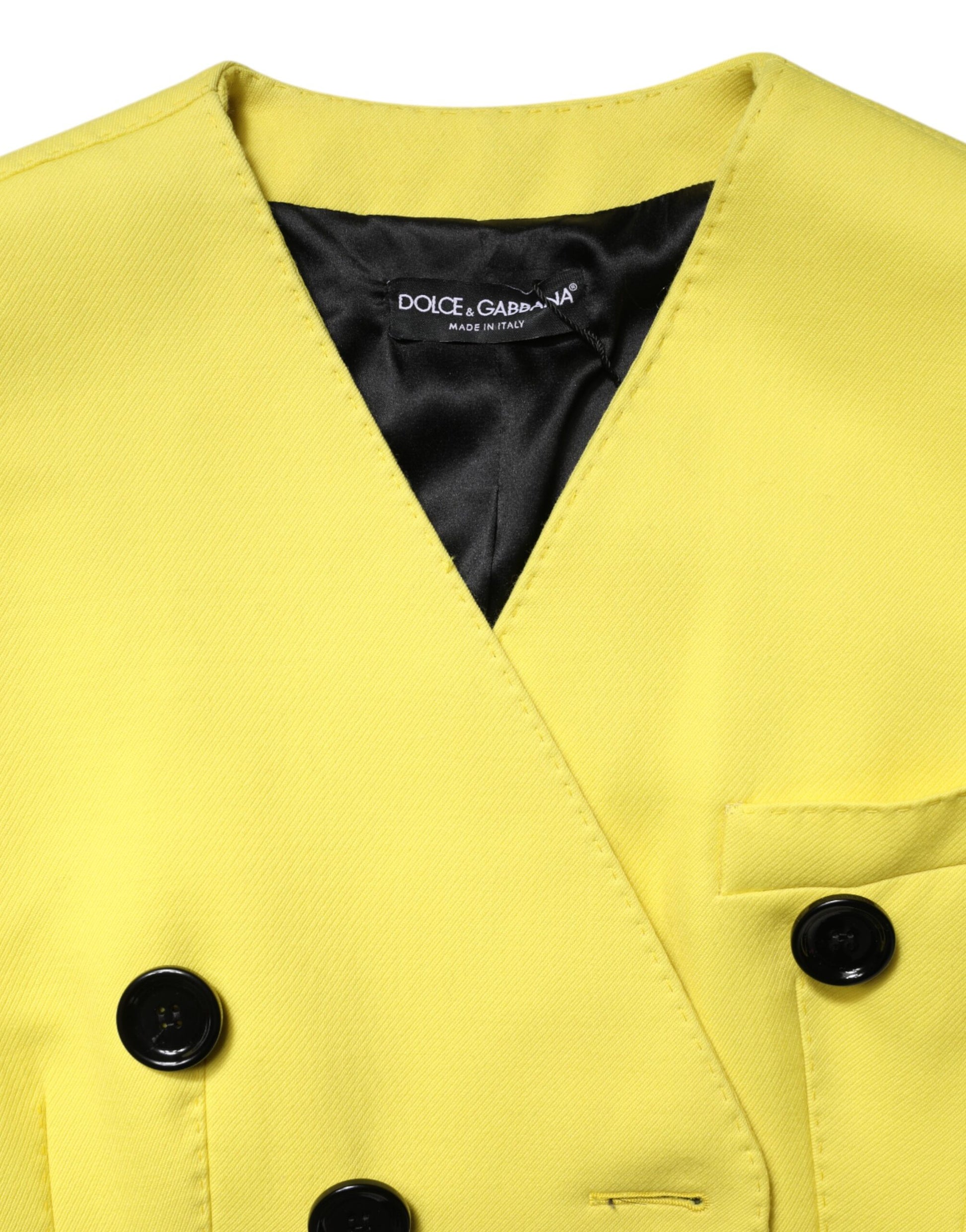 Yellow Double Breasted Trench Coat Jacket