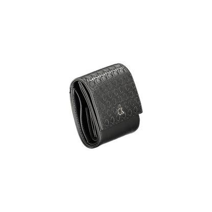 Black Polyester Women Wallet