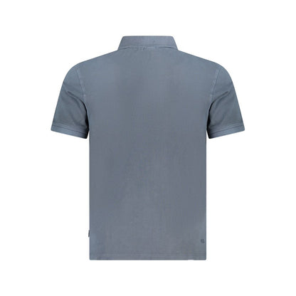 Blue Cotton Men's Polo Shirt