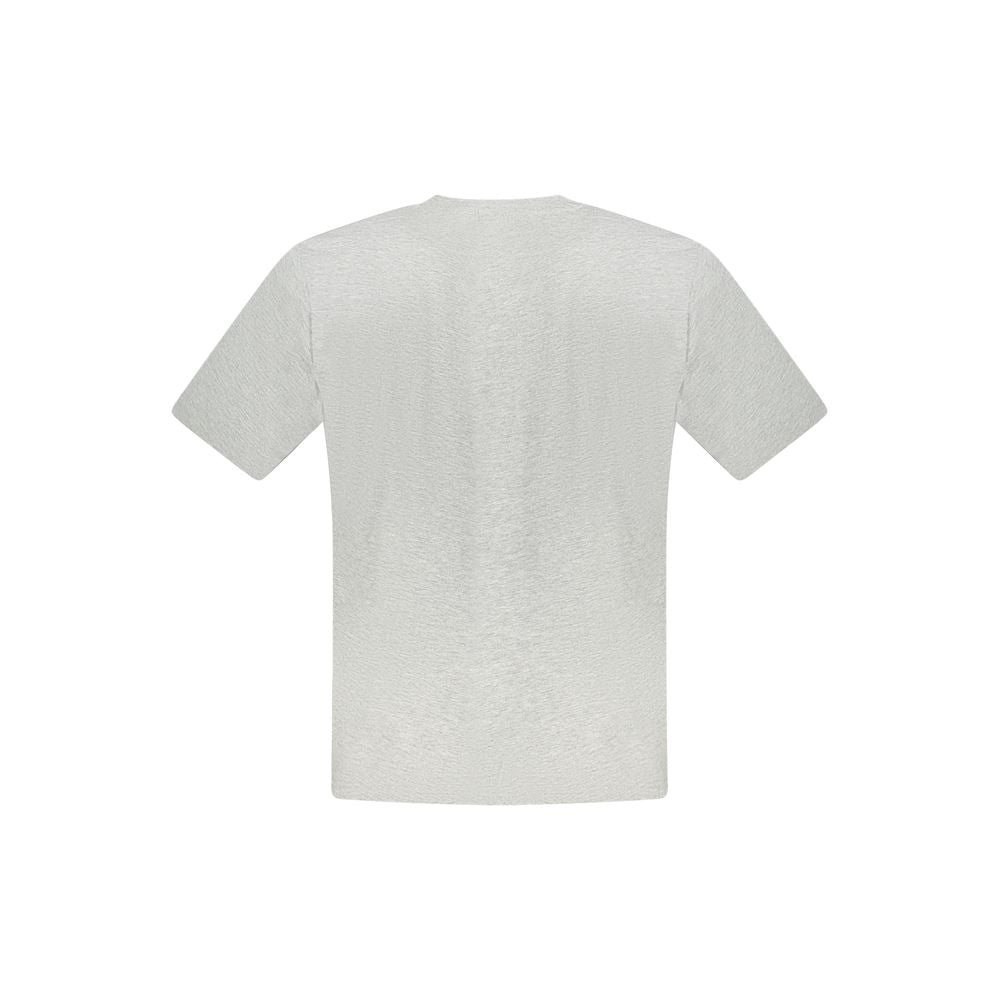 Gray Cotton Men T-Shirt