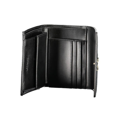 Black Polyurethane Women Wallet