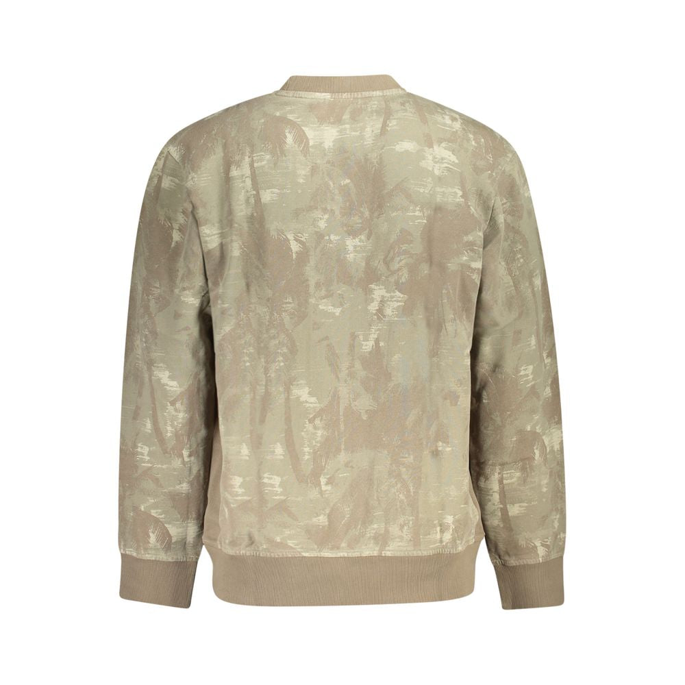 Brown Cotton Men Sweater