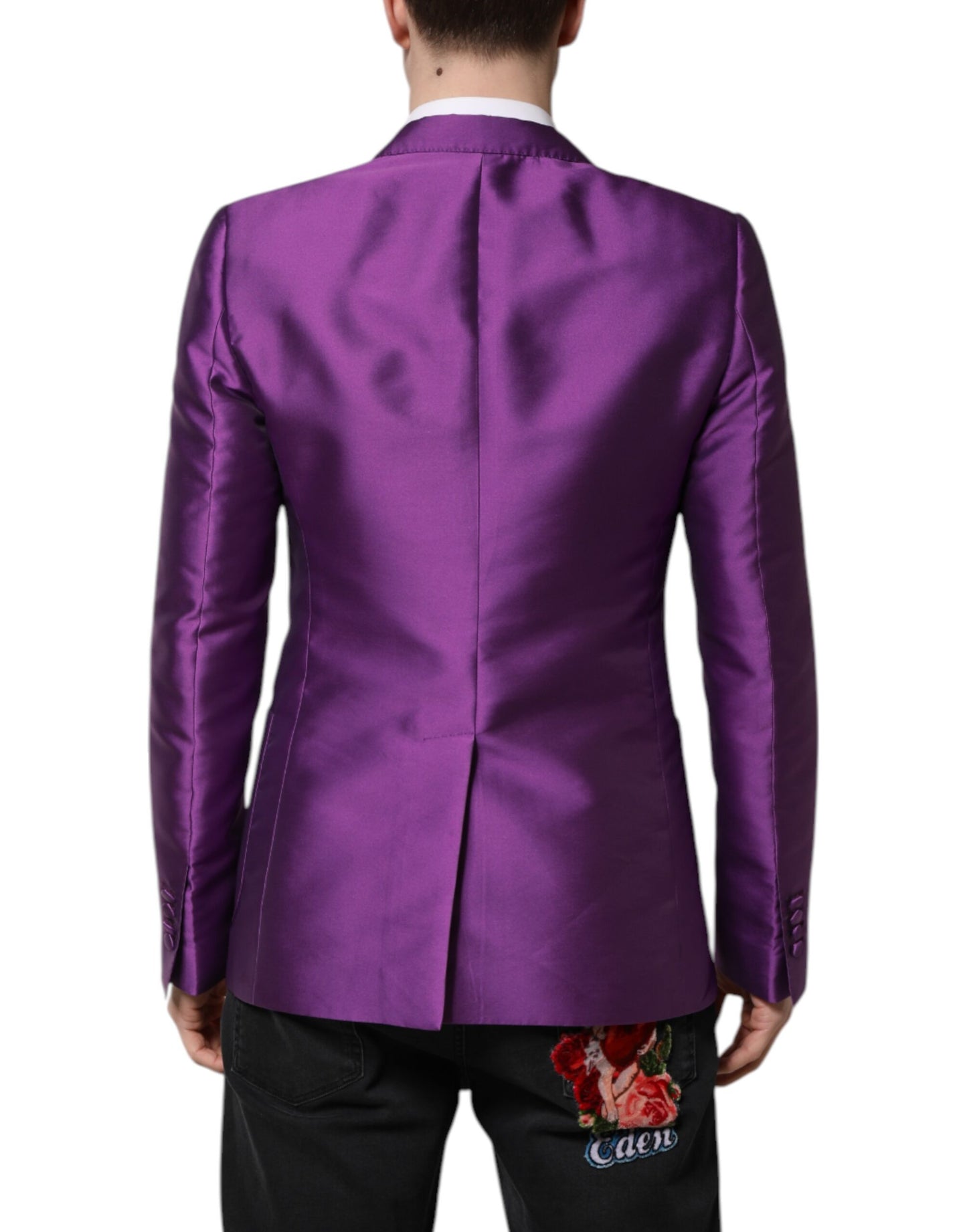 Purple Double Breasted Men Suit Coat Blazer