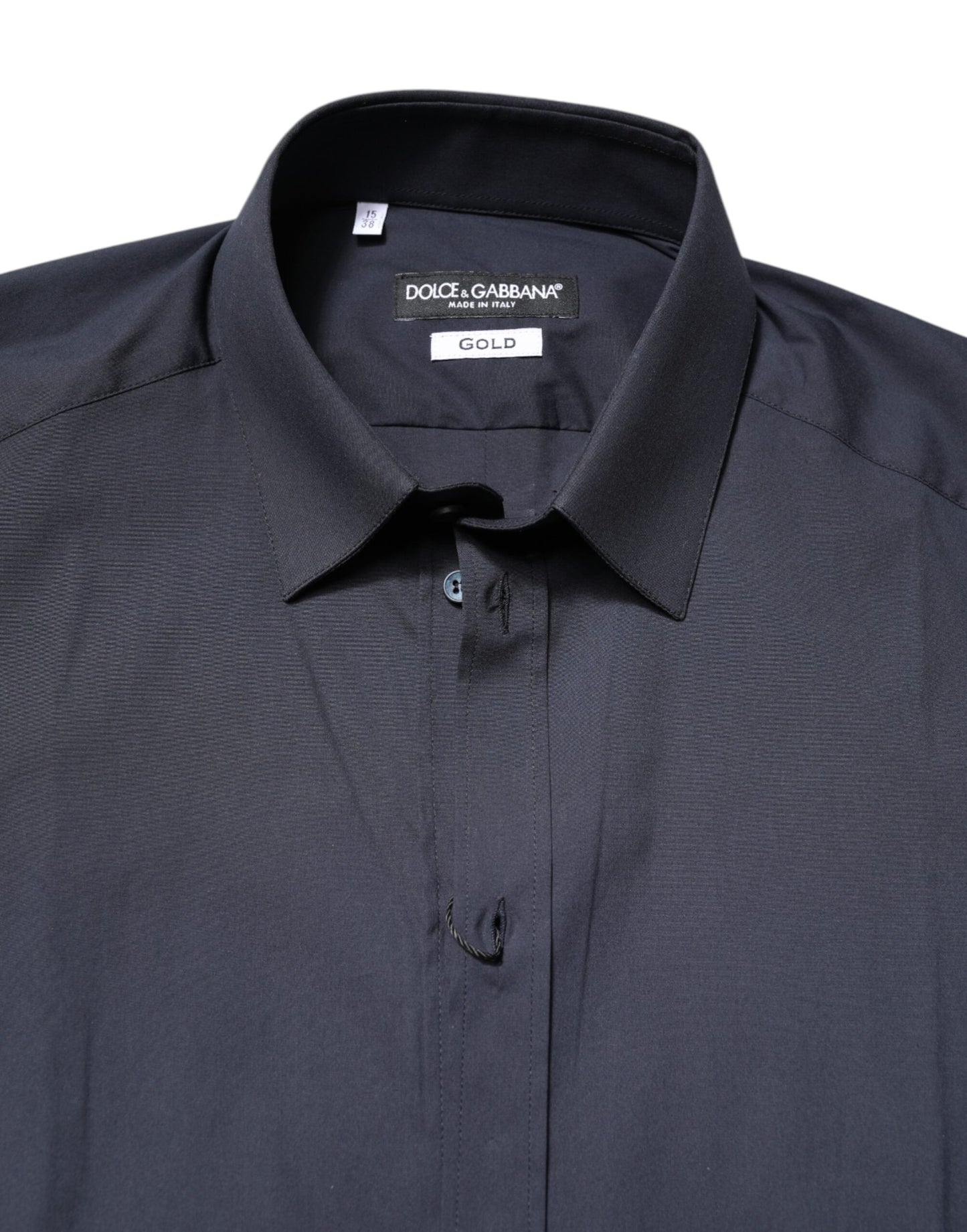 Dark Blue GOLD Cotton Dress Formal Shirt