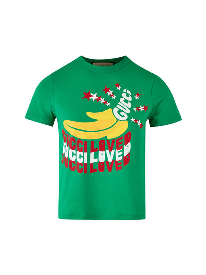 Green Cotton Logo T-Shirt