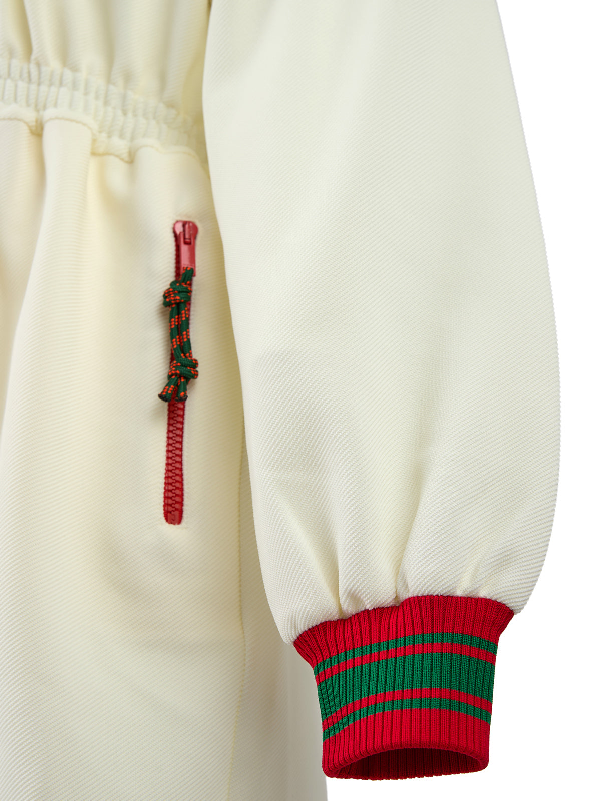 Cream Polyester Hooded Logo Sweatsuit