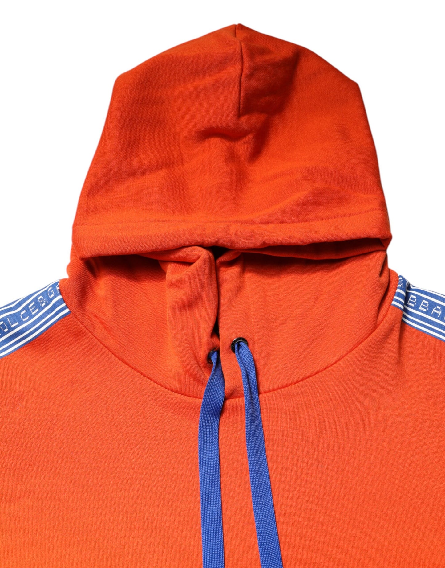 Orange Cotton Hooded Men Sweatshirt Sweater