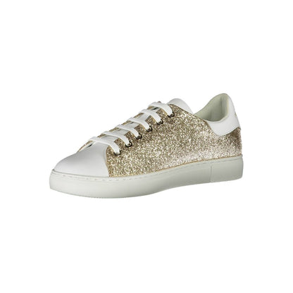 Gold Polyester Women Sneaker
