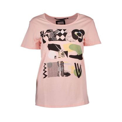 Pink Cotton Women T-Shirt