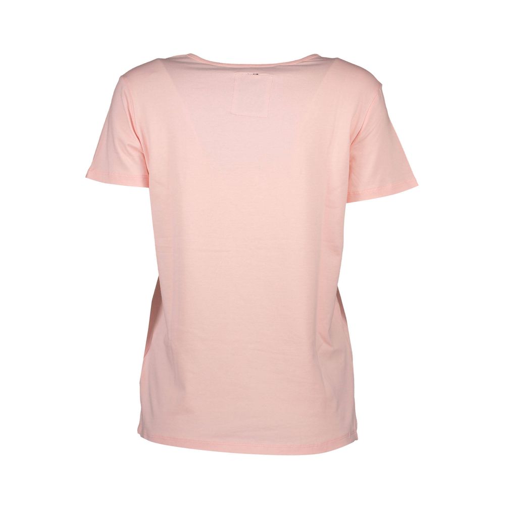 Pink Cotton Women T-Shirt