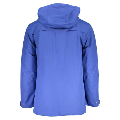 Blue Cotton Men Jacket
