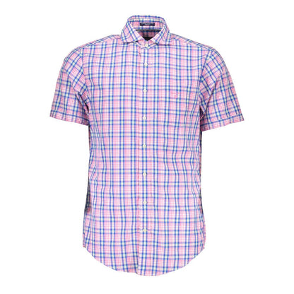 Pink Cotton Men Shirt