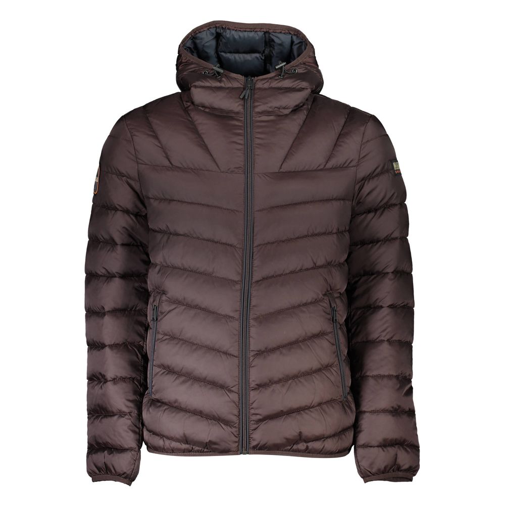 Brown Polyamide Men Jacket